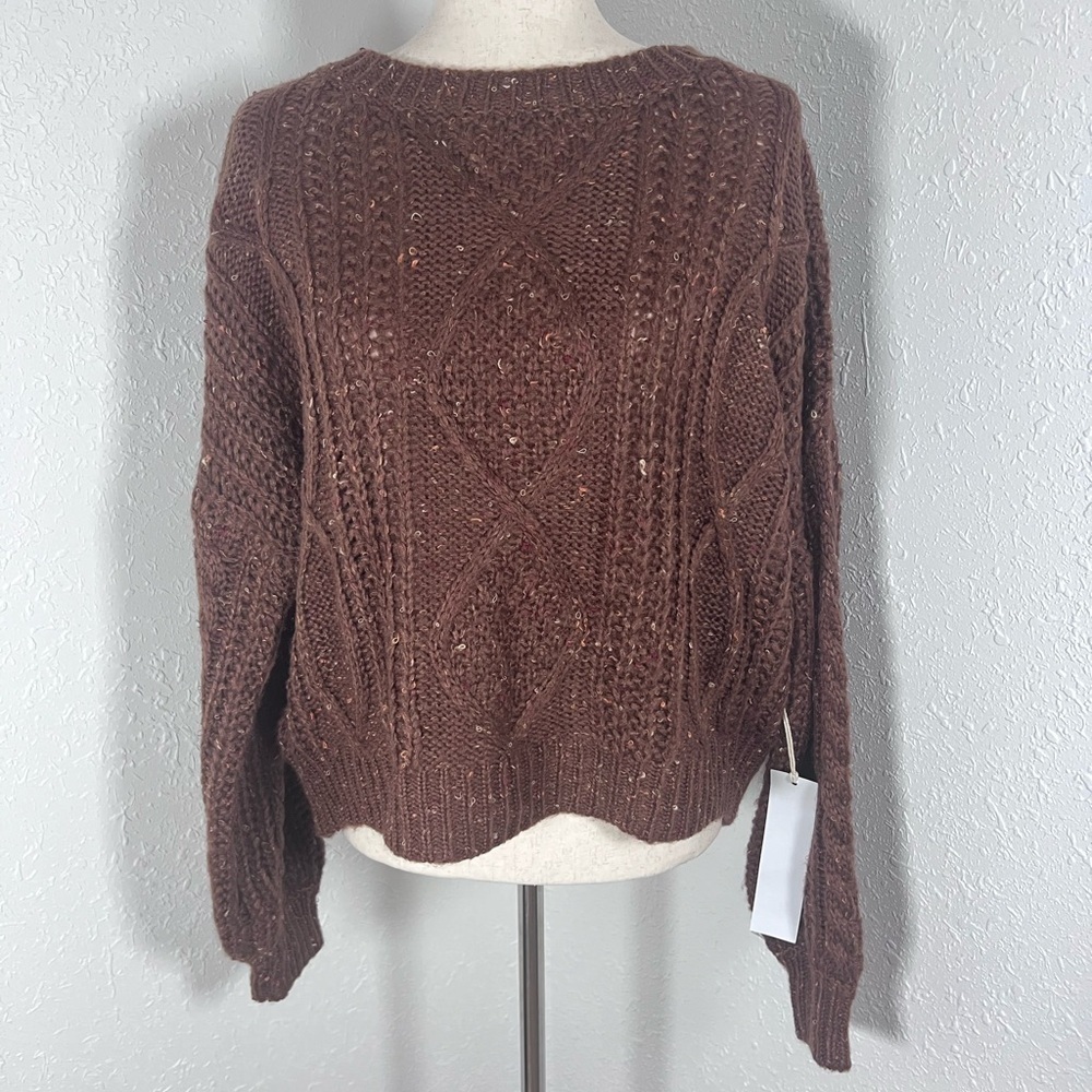 NWT Lumiére by Bōhme Cable‎ Knit Sweater